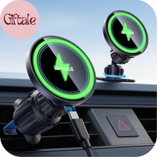 15W for Magsafe Car Mount Charger - 20X Strong Magnets Wireless Car Phone Hold