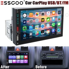 7" Single 1 Din Touch Screen Stereo Radio Car Apple/Android Carplay FM Bluetooth