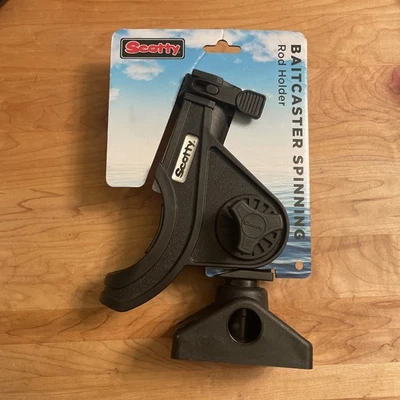#280-BK Baitcaster/ Spinning Rod Holder w/ #241 Side Deck Mount (Black) Small - Image 1 of 3