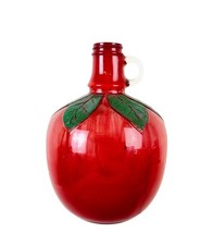 Vintage S. Martinelli Half Gallon Apple Cider Glass Jug Hand Painted