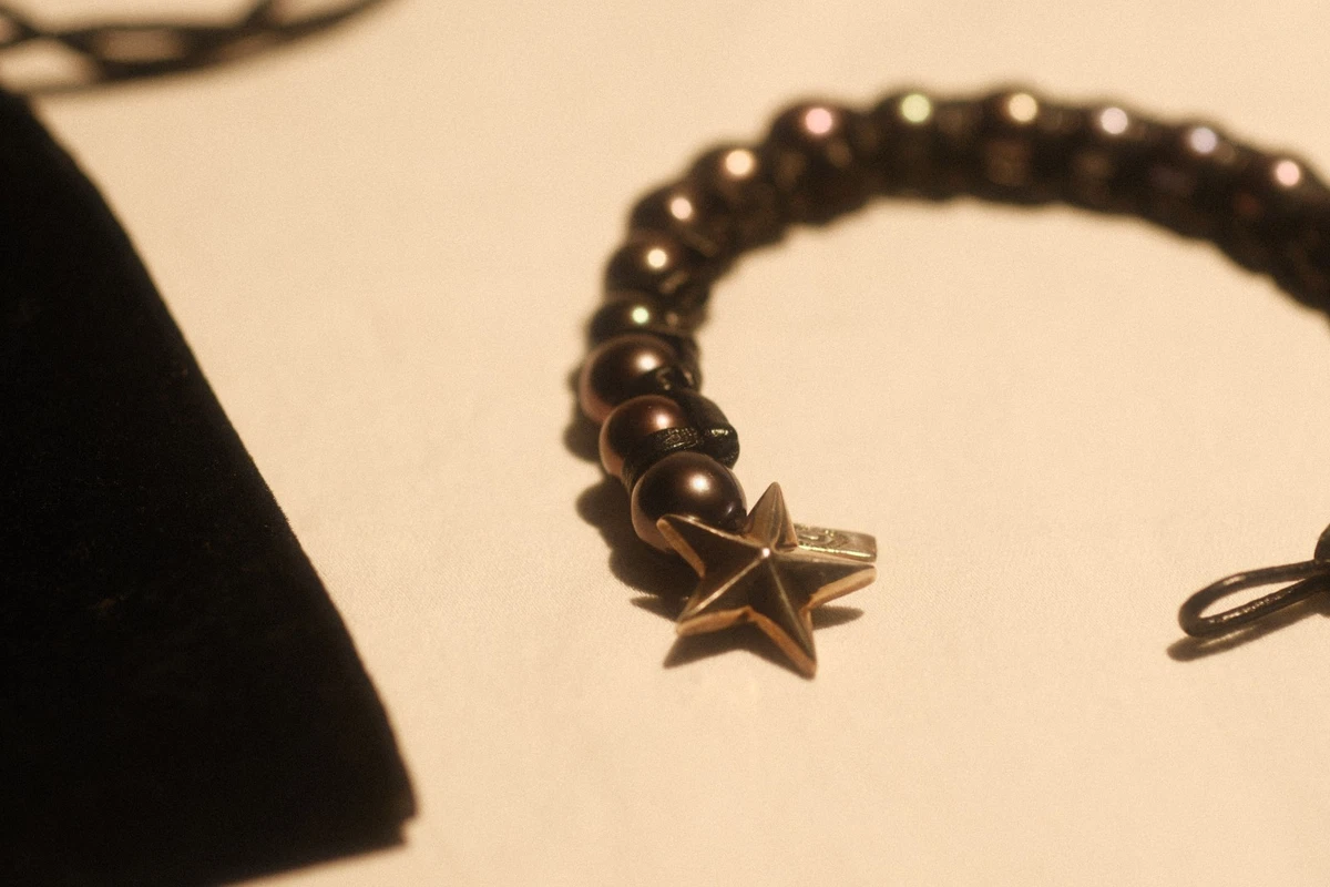 Silber Stern & Süßwasserperlen Lederarmband Lazaro Soho