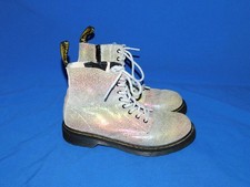 Dr Martens Size 5 EU 36 Silver Shimmer 1460 Pascal J Boots Kidray Leather Zip