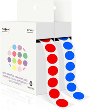 1/2" round Color-Code Dot Stickers,Adhesive 2000 Stickers Rolls Dots Label Dispe