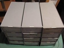 Vintage Lietz Slide Storage Boxes  LOT of TWELVE. Made in Germany PICK UP ONLY