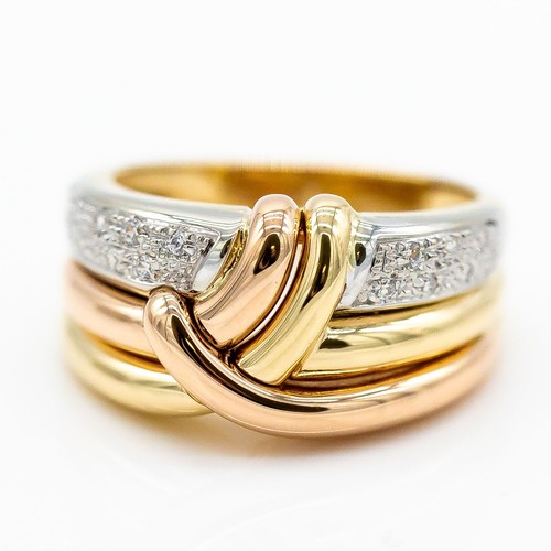 Bague 585/14K Or Jaune Or Rose