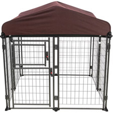 TRIXIE Deluxe Outdoor Dog Kennel with Cover - Folding Pet Kennel