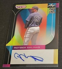 Royber Salinas RC #BA-RS2 2022 Leaf Vivid Baseball Black Numbered out of /20