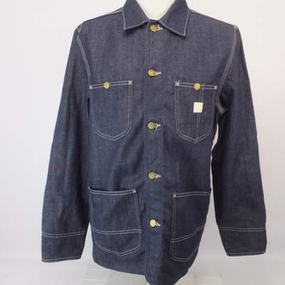 #ad Lee x Hamp;M Chore Coat Work Jacket Light Blue Denim Men’s Size Medium $49.00