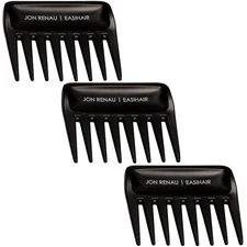 Jon Renau Wide Tooth Comb - Detangling Comb For Synthetic, HD Fiber & Human Hair