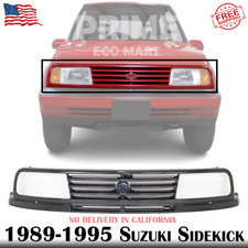 New Front Grille Assembly Wheadlight Bezels Black For 1989-1995 Suzuki Sidekick
