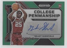 2023 Panini Prizm Draft Picks College Penmanship Green Grant Sherfield Auto 16ki