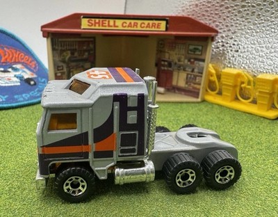 1981 Matchbox Kenworth Aerodyne Semi Truck Rig #45 Gray Orange 1/90 Cab Cabover