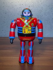 Vintage Japanese Tin Toy Robot Astronauts Osaka Tin Toy Metal House