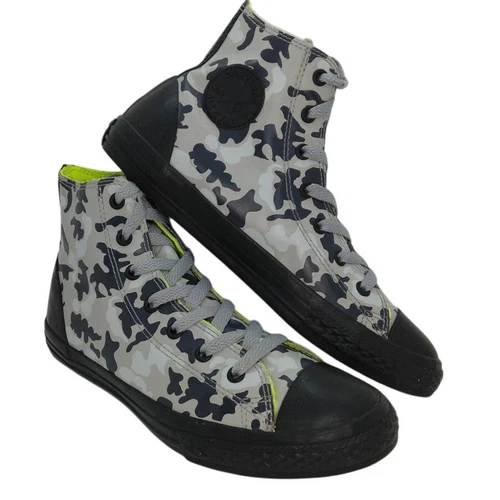 Sneakers Converse Chuck Taylor Hi Top in gomma mimetica usate da donna tg. 5 WOW!