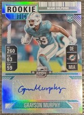 2024 Contenders Optic Silver #198 Grayson Murphy RC Rookie Ticket AUTO DOPLHINS