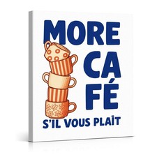 Modern Coffee Bar Wall Art Print More Cafe Poster Painting Wall Decor for Kit...