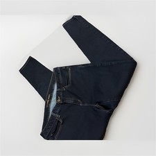 Michael Kors Women's Dark Blue Skinny Jeans Slim Fit Stretch 5-Pocket Logo