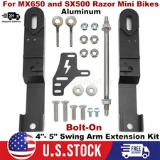 For Razor MX650 SX500 Mini Bikes Bolt on Swing Arm Extension Kit 4"- 5" Aluminum