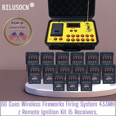 60 Cues Wireless Fireworks Firing System Professional Remote Pyro Display Kit