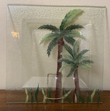 Fused Glass Palm Breeze Tree Tropical 14 Inch...