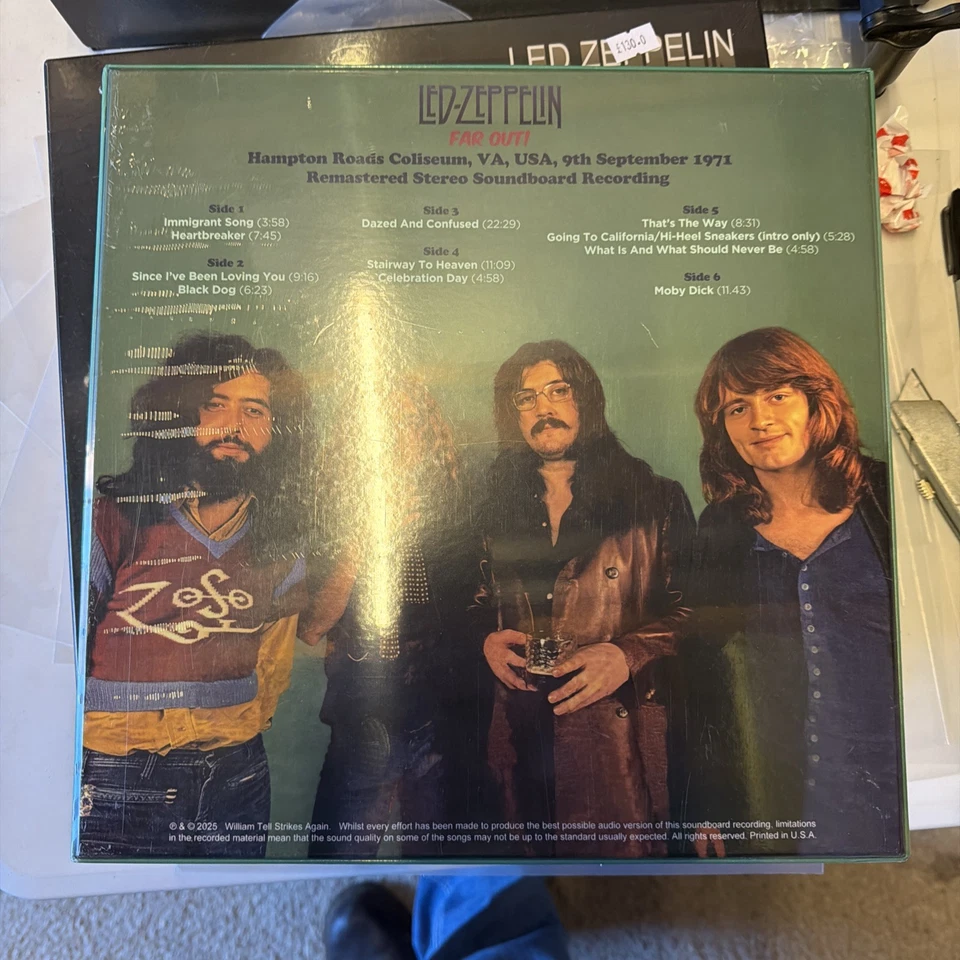 LED ZEPPELIN - Far Out! Hampton Roads Coliseum, VA, 1971 - Numbered and Colored - Image 2 of 2