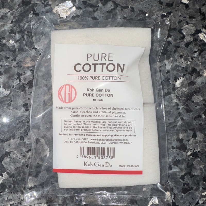 KOH GEN DO Pure Cotton Pads, Travel Pack 10 Count, Brand New & Sealed