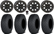 System 3 SB-7 14" Wheels Bk (4+3) 28" Coyote Tires Polaris Sportsman / RZR /