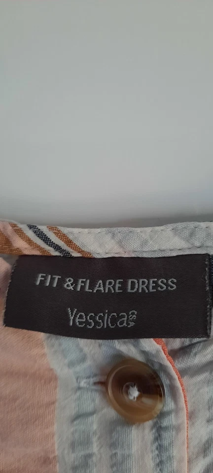 leichtes Sommerkleid Gr 44 Träger verstellbar/ gestreift - Bild 3 von 4