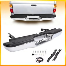 For Toyota Tacoma 1995-2004 Complete Chrome Rear Steel Step Bumper Assembly For Toyota Tacoma 1995-2004 Complete Chrome Rear Steel Step Bumper Assembly