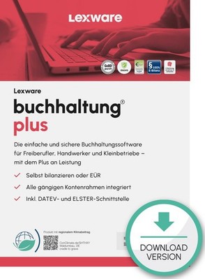 LEXWARE buchhaltung plus 2026 ESD Download, Jahresversion 365-Tage