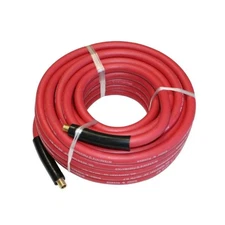 Interstate Pneumatics 1/2 In. X 50 Ft. 300 Psi Red Rubber Air Hose With 3/8 In.