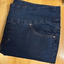 Jag Jeans High Rise Skinny 14 Pull On Slim Stretch Dark Wast Wide Waist