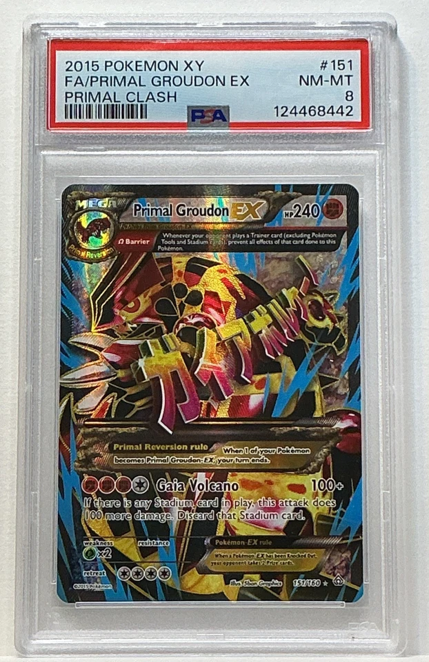 Primal Groudon EX Full Art #151 PSA 8 2015 Pokemon XY - Image 4 of 4