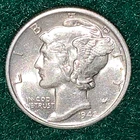 **  1942~S  **  90% Silver Mercury Dime  **   MS Full Split Bands Coin lot  **