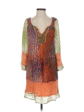 Sweet Sinammon Women Orange Casual Dress S