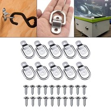 10x D Rings Tie Down Rings Ground Mounted Trailer Anchors for Canoe Boats ATV