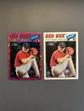 2026 Topps Heritage Chrome Payton Tolle RC Pink Sparkle Refractor & Base-Red Sox