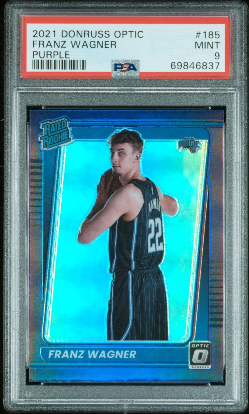2021 DONRUSS OPTIC FRANZ WAGNER PURPLE PSA 9 MINT RATED ROOKIE #185