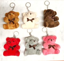 mini Peluche Orsetto Orso 3D Morbido Portachiavi Donna,Ragazza Ciondolo Borsa 