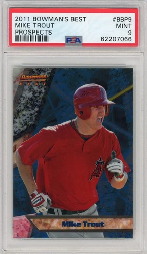 2011 Bowmans Best Mike Trout #BBP9 Prospects RC Rookie Card PSA 9 MINT GRADED