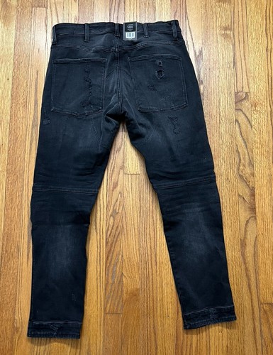 G Star Raw 5620 Elwood 3D Cremallera Rodilla Delgado Nero Negro Elástico Para hombres 32x30 - Imagen 2 de 9