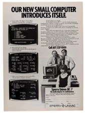 Sperry Univac BC/7 Small Computer Business MA 1977 Time Print Ad 8x11"