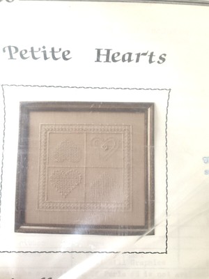 JBW Designs Petite Hearts Needlepoint Sampler Multi Fiber 6'' Square Chart Only