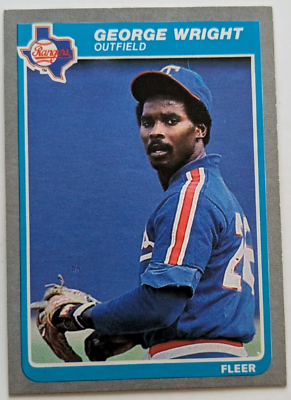 1985 Fleer Baseball - #574 George Wright - Rangers | eBay