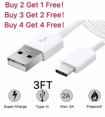 For LG Stylo V40 G8 G7 Q7+ ThinQ V30S V20 G6+ G5 USB Type C Fast Charger  Cable