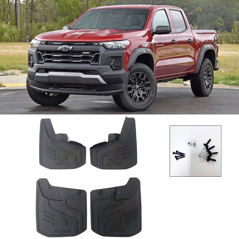 Front Rear Splash Mud Flap Guard Fit 2023-2025 Chevy Colorado With