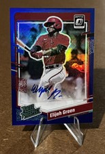 Elijah Green /25 BLUE RATED PROSPECT OPTIC AUTO SP Donruss 2023 Autograph