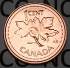 2002 P 1 Cent Canada Steel Nice Uncirculated Canadian Penny Magnetic