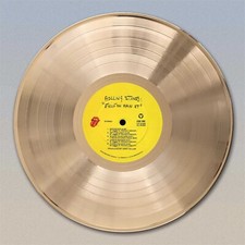 Rolling Stones "Exile On Main Street" Gold LP Record wall art