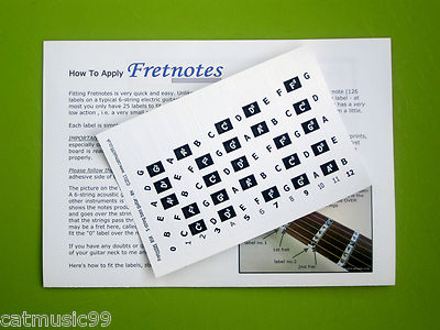 2 Pcs Autocollant Guitare Basse Autocollants De Note Bord
